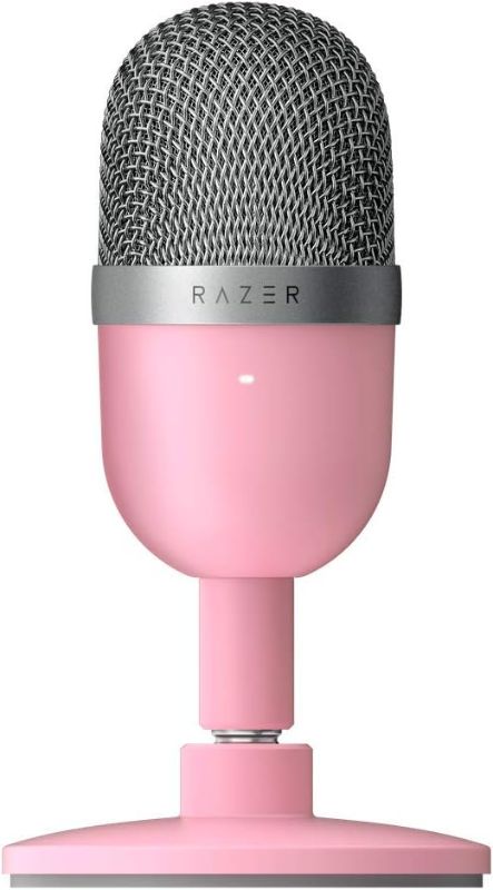 Photo 1 of Razer Seiren Mini USB Streaming Microphone + Kiyo Pro Streaming Webcam Bundle: Quartz Pink Quartz Pink Seiren Mini + Kiyo Pro