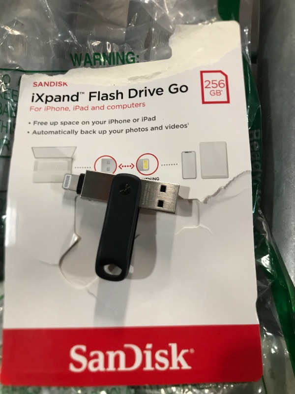 Photo 3 of SanDisk 256GB iXpand Flash Drive Go for iPhone and iPad - SDIX60N-256G-GN6NE 256GB Flash Drive