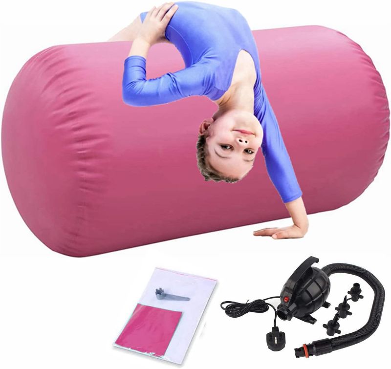 Photo 1 of BYBAG Air Barrel Back Roller Inflatable Tumbling Mat with Electric Pump