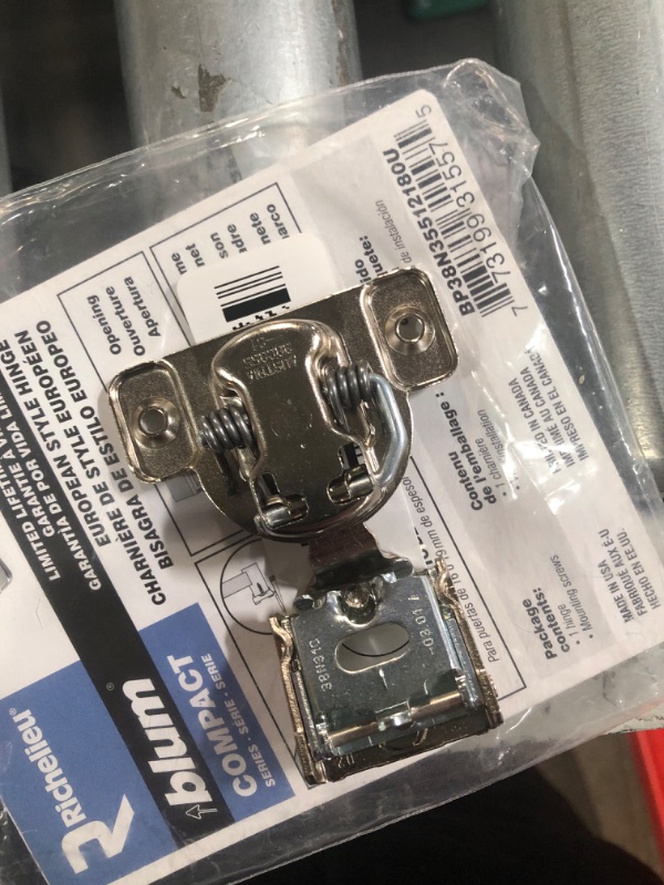 Photo 1 of    ***2 BUNDLED TOGETHER*** Blum 38N355B.10 Compact BLUMOTION 38N Hinge, Soft-Close, 105 Degree
