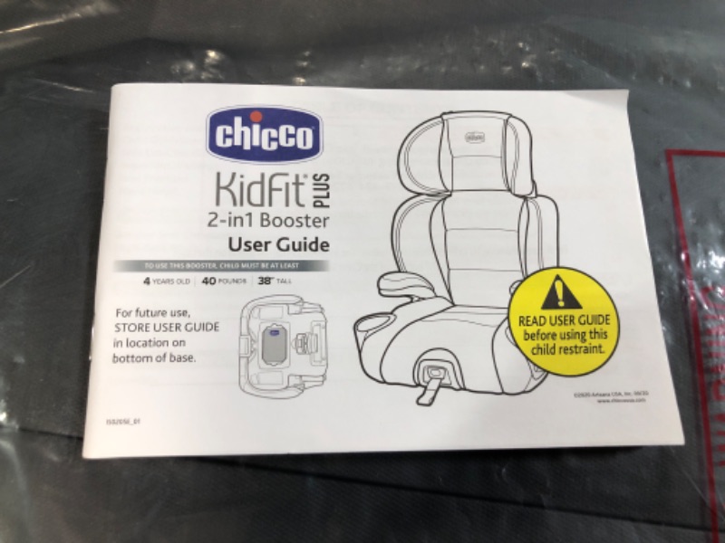 Photo 5 of Chicco KidFit ClearTex Plus 2-in-1 Belt-Positioning Booster Car Seat, Backless and High Back Booster Seat, for Children Aged 4 Years and up and 40-100 lbs. | Obsidian/Black KidFit Plus with ClearTex® No Chemicals Obsidian