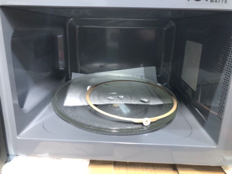 Photo 6 of **DAMAGED**Farberware Countertop Microwave 1.1 Cu. Ft. 1000-Watt Compact Microwave Oven with LED lighting, Child lock, and Easy Clean Interior, Stainless Steel Interior & Exterior