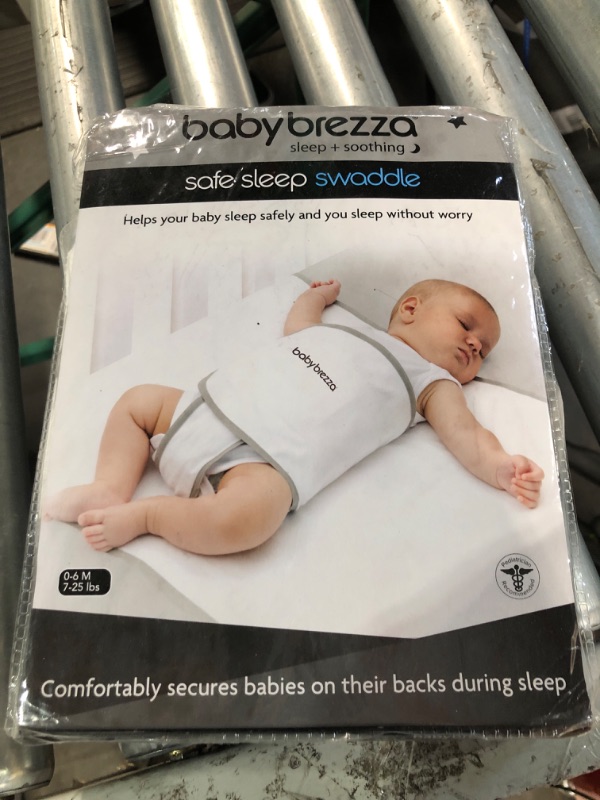 Photo 2 of Baby Brezza Safe Sleep Swaddle Blanket for Crib Safety for Newborns and Infants – Safe, Anti-Rollover Blanket in White, by Tranquilo Reste