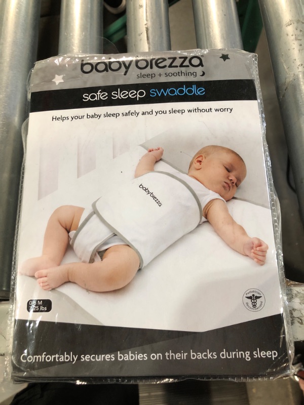 Photo 3 of Baby Brezza Safe Sleep Swaddle Blanket for Crib Safety for Newborns and Infants – Safe, Anti-Rollover Blanket in White, by Tranquilo Reste