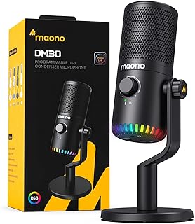 Photo 1 of MAONO USB Gaming Microphone for PC, Programmable Condenser Mic with RGB Light