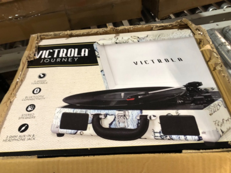 Photo 3 of Victrola Vintage 3-Speed Bluetooth Portable Suitcase Record Player & Vintage 3-Speed 