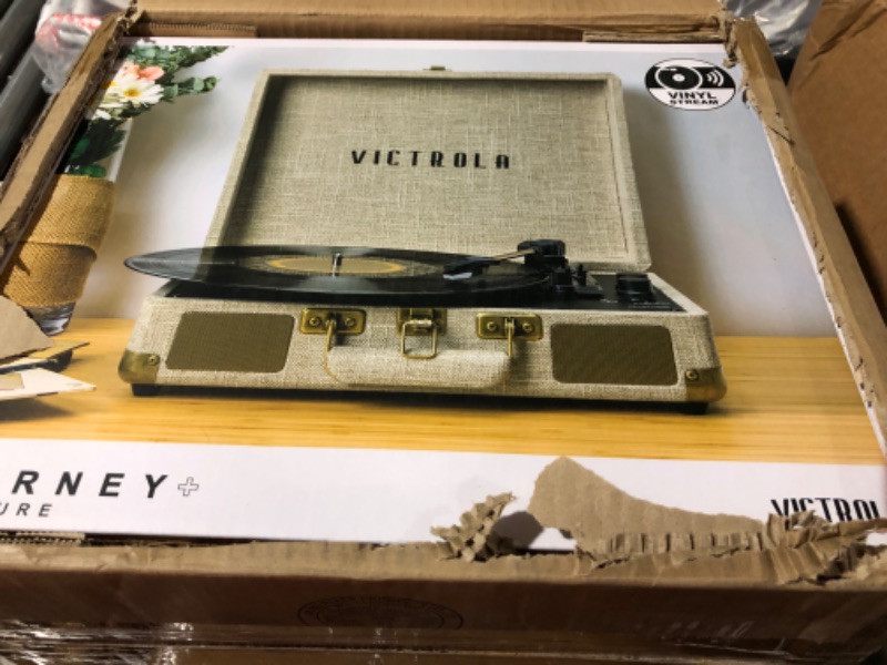 Photo 3 of Victrola Journey+ Signature Turntable Record Player - 33-1/3, 45 & 78 RPM Suitcase Vinyl 