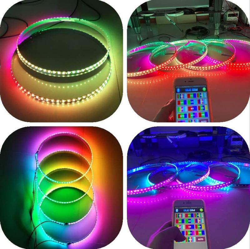 Photo 4 of **MISSING ALL HARDWARE AND NON-LIGHT ELECTRONICS** HUNDA Hundalights 15.5" Set 4 Dancing/Chasing Flow illuminated LED Wheel Rings Lights for Truck All JEEP Offroad BLUETOOTH Controller