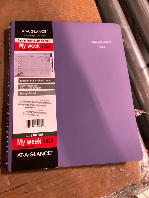 Photo 4 of AT-A-GLANCE 2023 Weekly & Monthly Planner, 8-1/2" x 11", Large, Beautiful Day, Lavender (938P-905) Beautiful Day 2023 Old Edition