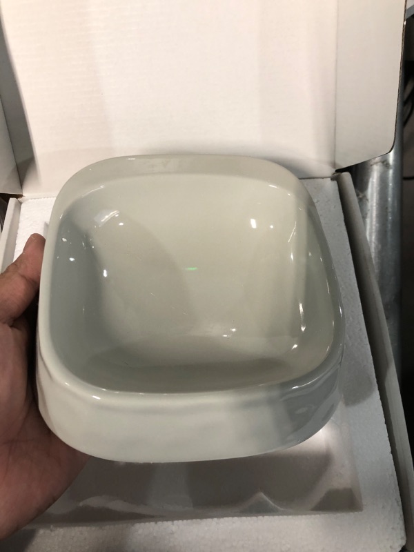 Photo 2 of *USED* Ceramic Cat Feeding Bowls, Shallow Curve Inner Surface, Whisker Friendly, 5.5” Opening, Anti Tipping, Dishwasher and Microwave Safe, Small to Large Cats and Small Dog Bowls (Grey)