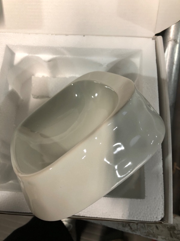 Photo 3 of *USED* Ceramic Cat Feeding Bowls, Shallow Curve Inner Surface, Whisker Friendly, 5.5” Opening, Anti Tipping, Dishwasher and Microwave Safe, Small to Large Cats and Small Dog Bowls (Grey)