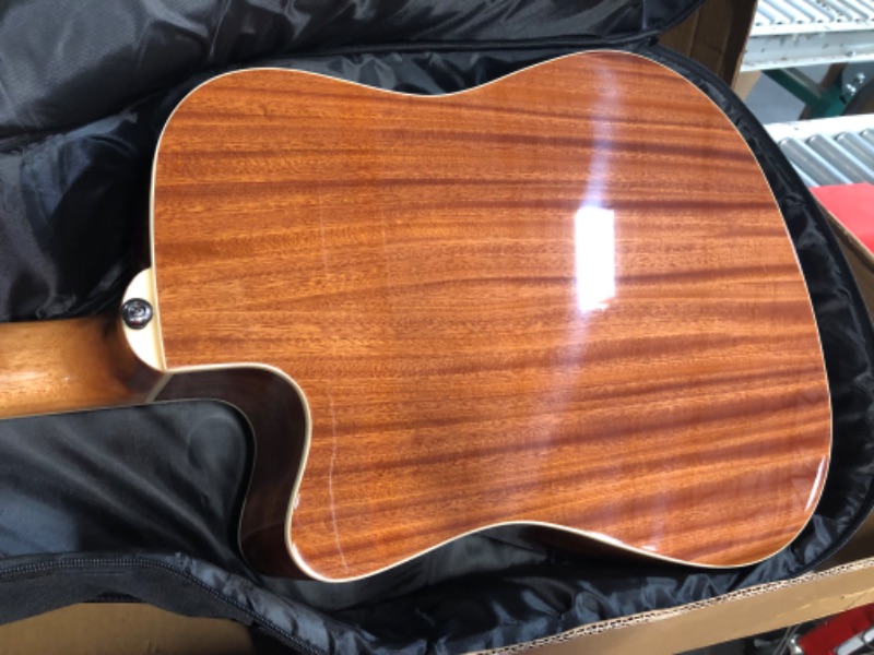 Photo 1 of USED - Vangoa 12 String Guitar, Acoustic-electric Dreadnought Cutaway Guitar Bundle, Sapele Body, Natural, Gloss(VA21CE NT12) Sapele Top