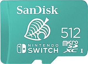 Photo 1 of SanDisk 512GB microSDXC-Card, Licensed for Nintendo -Switch - SDSQXAO-512G-GNCZN Animal Crossing Leaf 512GB