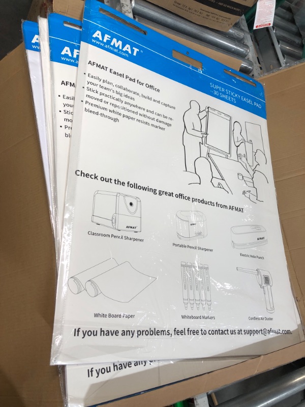 Photo 2 of Sticky Easel Pads, Upgraded Flip Chart Paper, Large Easel Paper for Teachers, 25 x 30 Inches, 30 Sheets/Pad, 4 Pads, 