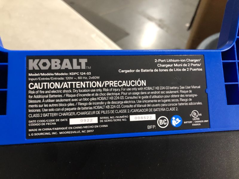 Photo 6 of ***BATTERIES NOT INCLUDED - UNABLE TO TEST - SEE NOTES***
Kobalt 24-Volt Brushless Lithium Ion Self-Propelled 20-in Cordless Electric Lawn Mower