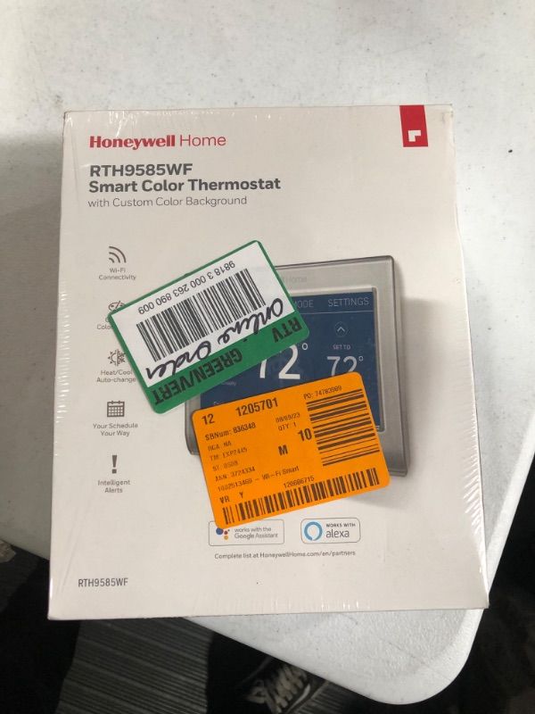 Photo 2 of **SEE NOTES/FOR PARTS**
Honeywell - Smart Color Thermostat with Wi-Fi Connectivity - Silver