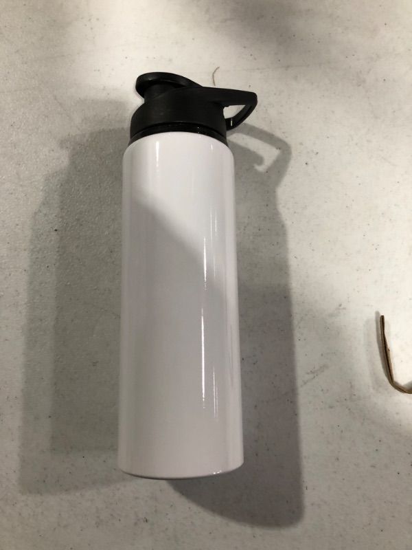 Photo 3 of Water Bottle | 32oz | Vacuum Insulated Stainless Steel | Double Walled | Leak Proof. (White)