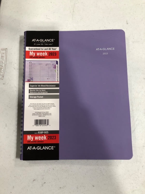 Photo 3 of AT-A-GLANCE 2023 Weekly & Monthly Planner, 8-1/2" x 11", Large, Beautiful Day, Lavender (938P-905) Beautiful Day 2023 Old Edition