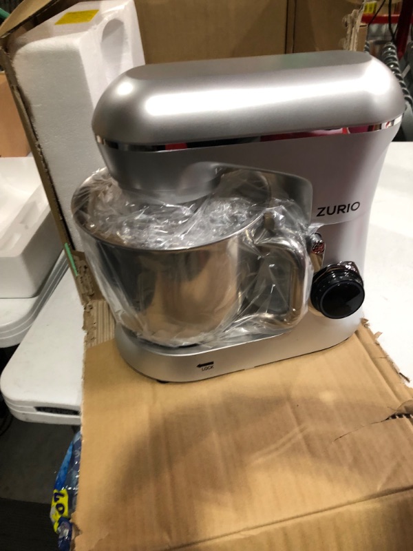 Photo 5 of ***SCRATCHED - POWERS ON - SEE PICTURES***
Mixers Kitchen Electric Stand Mixer, [Upgrade Ultra-Low Noise] 10+P Speed Modes Dough Mixer, Pure Copper Motor Cake Mixer with 6 Accessories Silver