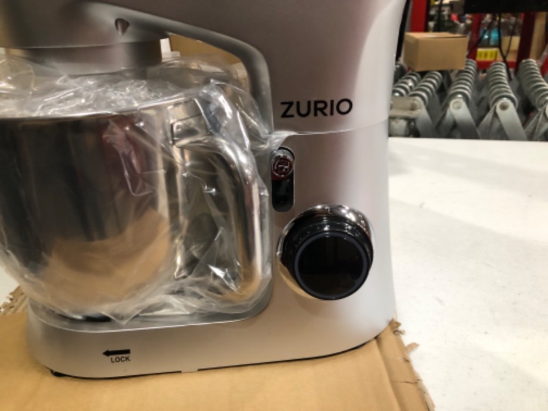 Photo 4 of ***SCRATCHED - POWERS ON - SEE PICTURES***
Mixers Kitchen Electric Stand Mixer, [Upgrade Ultra-Low Noise] 10+P Speed Modes Dough Mixer, Pure Copper Motor Cake Mixer with 6 Accessories Silver