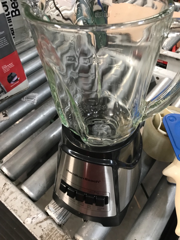 Photo 2 of ***MISSING LID AND JAR - COMPARE PICTURES TO STOCK PHOTO***
Hamilton Beach Power Elite Blender with 40oz Glass Jar