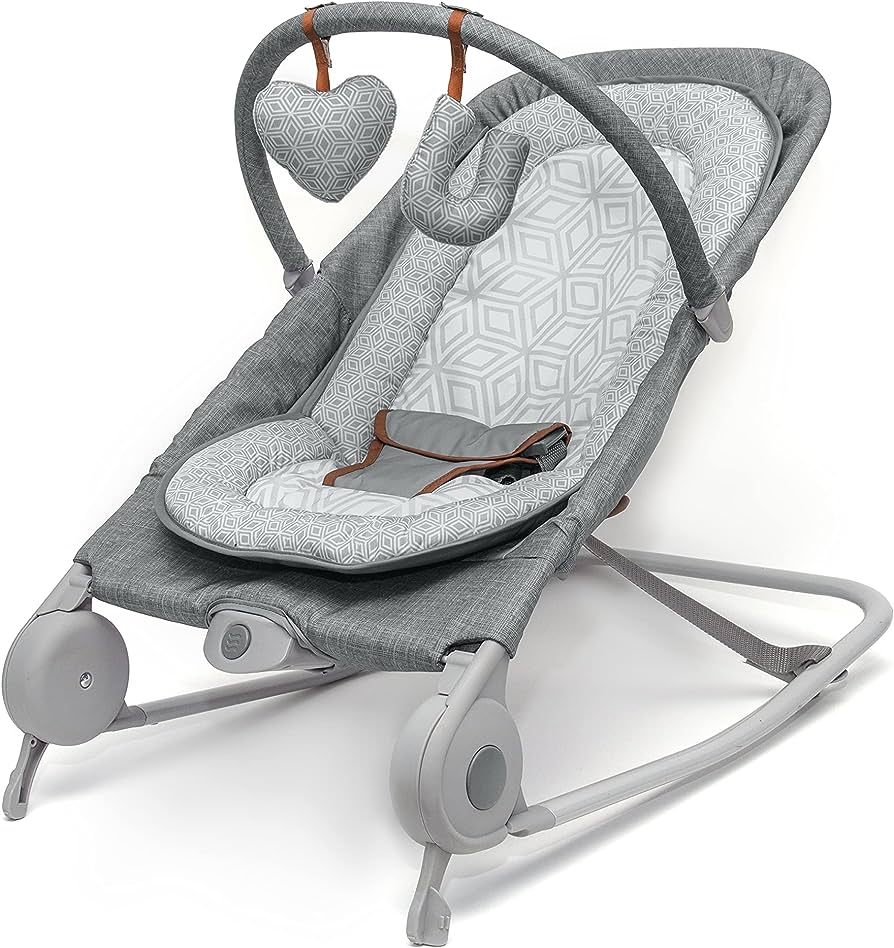 Photo 1 of [NOTES] Summer 2-in-1 Bouncer & Rocker Duo (Heather Gray) Convenient and Portable Rocker and Bouncer for Babies Includes Soft Toys and Soothing Vibrations 