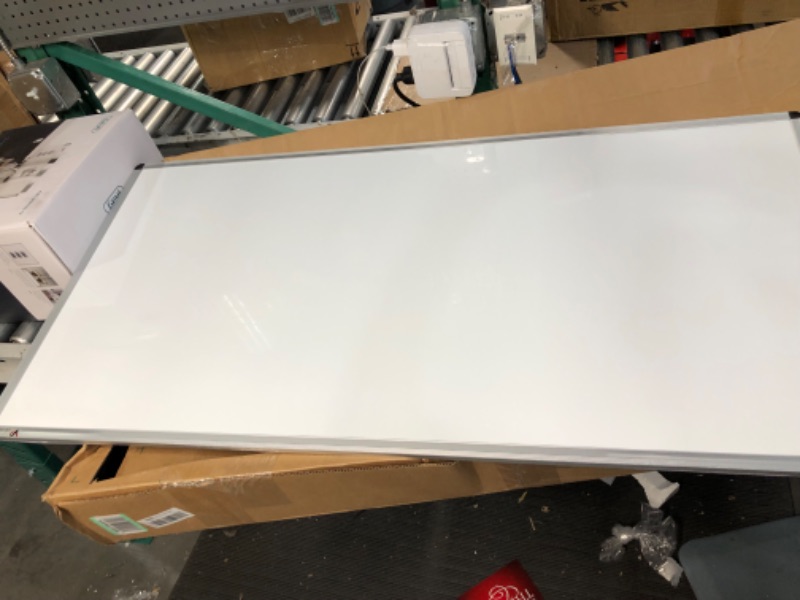Photo 2 of * used and damaged * see all images *
VIZ-PRO Magnetic Dry Erase Board, 48 X 24 Inches, Silver Aluminium Frame