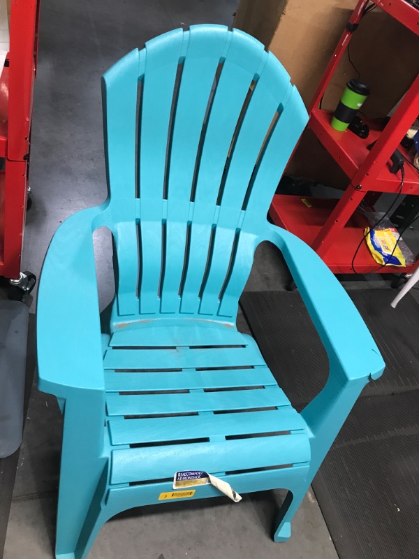 Photo 2 of * item damaged * see all images *
RealComfort Teal Adirondack Chair