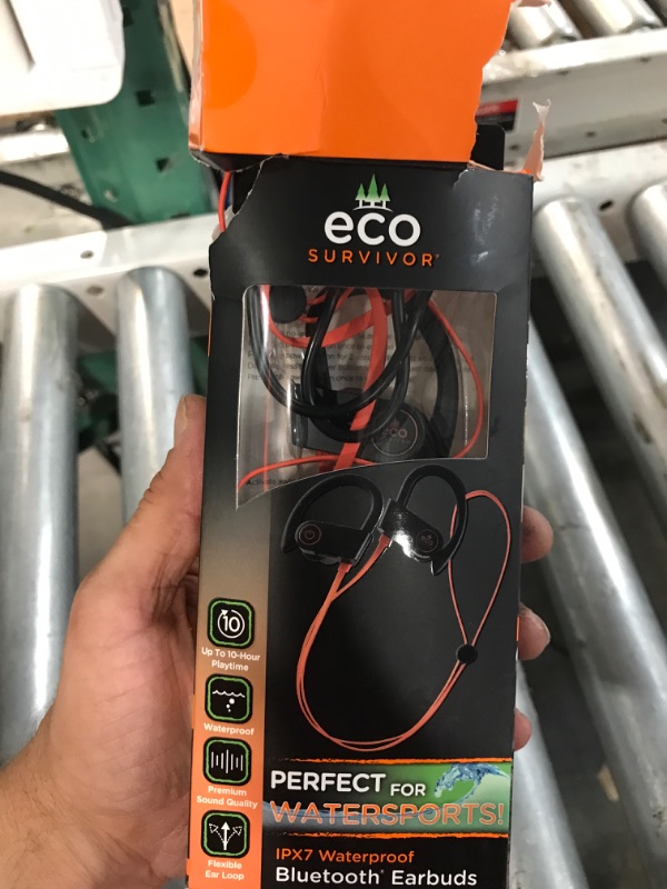 Photo 3 of Eco Survivor IPX4 Sweat Resistant Earbuds with Mic, 