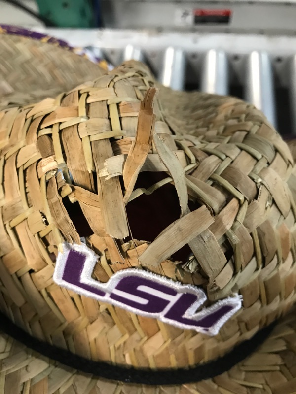 Photo 1 of FOCO Men's Team Logo Floral Straw Sun Hat