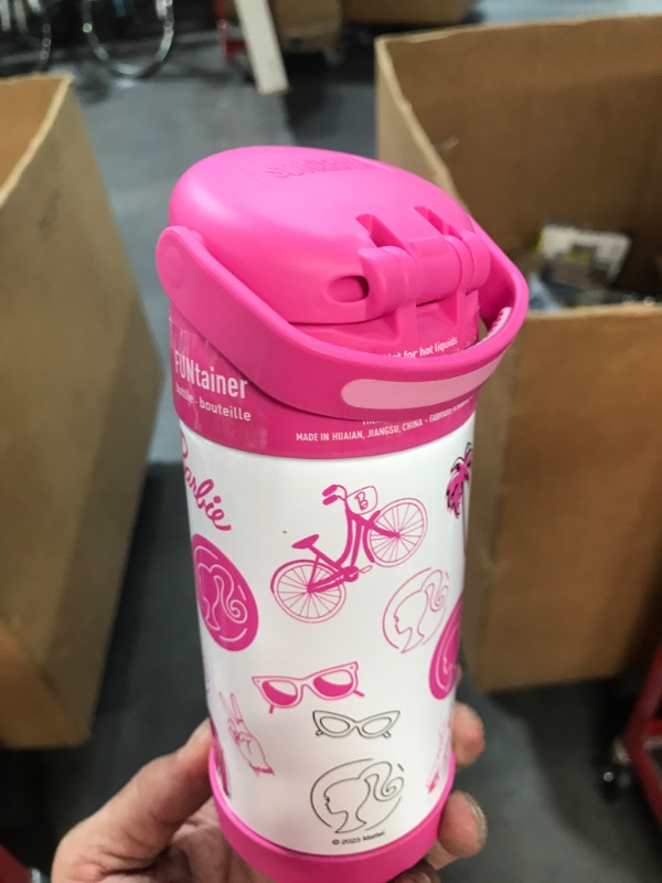 Photo 3 of  Stainless Steel Vacuum Insulated Kids Straw Bottle, barbie edition