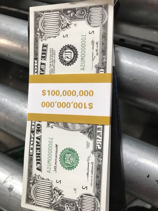 Photo 1 of BOOSTEDBLUE 100 Million Dollars Bill | 100 Novelty one Million Dollar Feel, Favorit Choice for Schools| Industry Approved