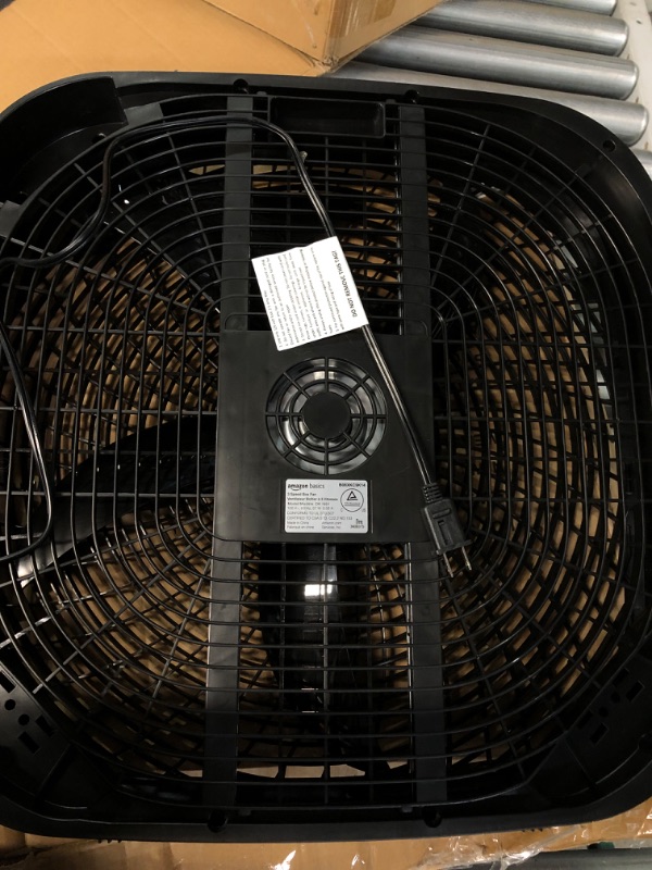 Photo 2 of **for parts only**Amazon Basics 3 Speed Box Fan, 20-Inch 20-inch Box Fan