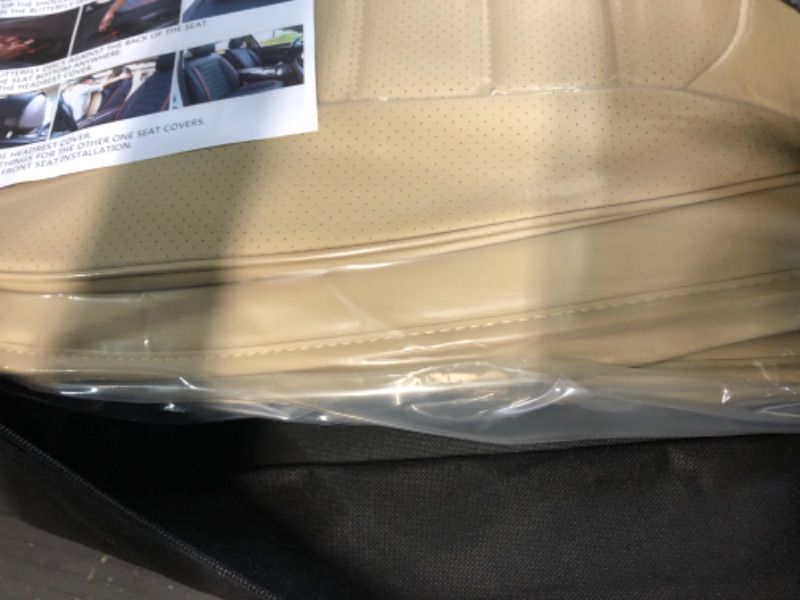 Photo 1 of PONYJOYUP Leather Seat Covers BEIGE