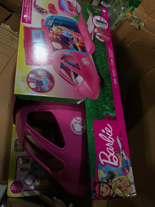 Photo 4 of Barbie Dreamplane Airplane Toys Playset with 15+ Accessories Including Puppy, Snack Cart, Reclining Seats and More Standard