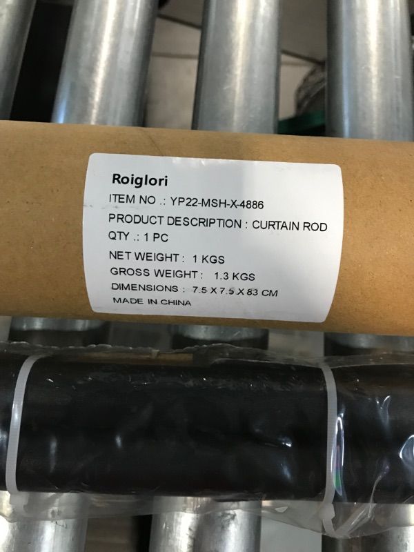 Photo 1 of (5-PACKS) Industrial Curtain Rod, Curtain Rods for Windows 48 to 84 Inch Matte Black 