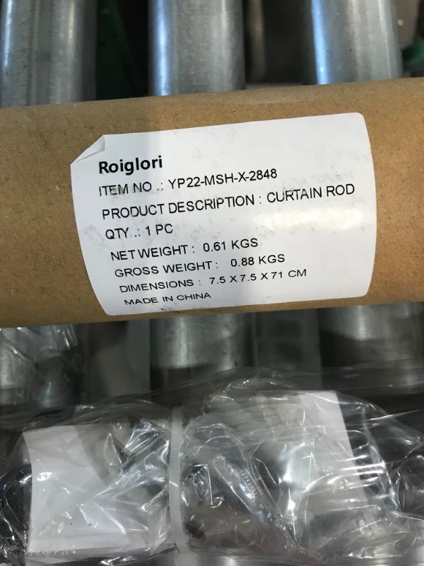 Photo 1 of (5-PACKS) Industrial Curtain Rod 28 to 48 Inch Matte Black 28-48 Inch