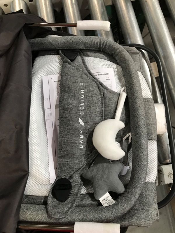 Photo 1 of Baby Delight Alpine Deluxe Portable Bouncer, Infant, 0 – 6 months, Charcoal Tweed