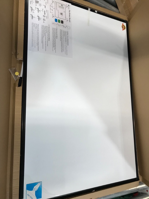 Photo 2 of Lockways Magnetic Dry Erase White Board, 36" x 24" 