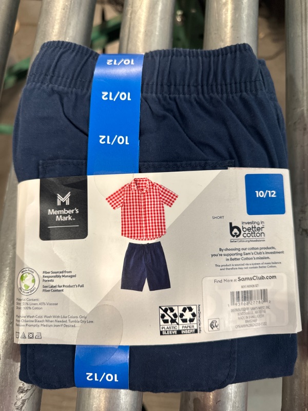 Photo 2 of 2 piece boys button short sleeve shirt with shorts size: 10/12