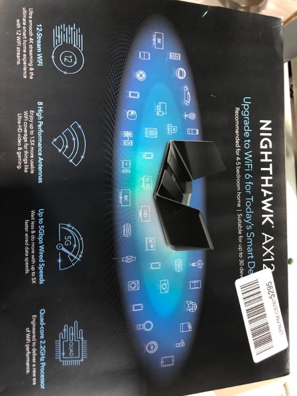 Photo 2 of NETGEAR Nighthawk WiFi 6 Router (RAX120) 12-Stream Dual-Band Gigabit Router