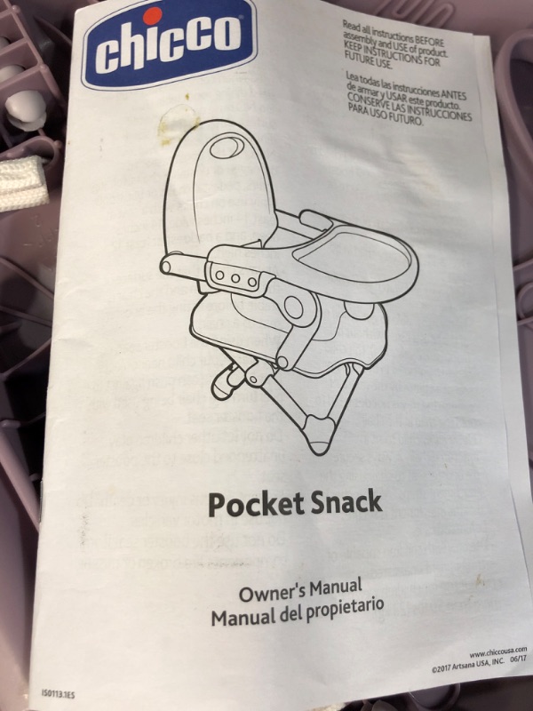 Photo 5 of Chicco Pocket Snack Booster Seat, Lavender