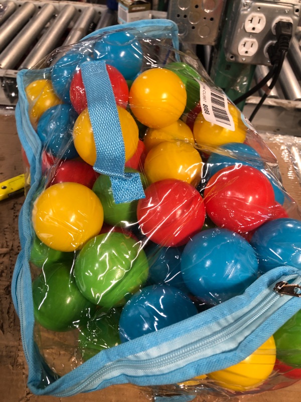 Photo 2 of Click N' Play Ball Pit Balls for Kids, Plastic Refill Balls, 100 Pack, Phthalate and BPA Free, Includes a Reusable Storage Bag with Zipper, Bright Colors, Gift for Toddlers and Kids