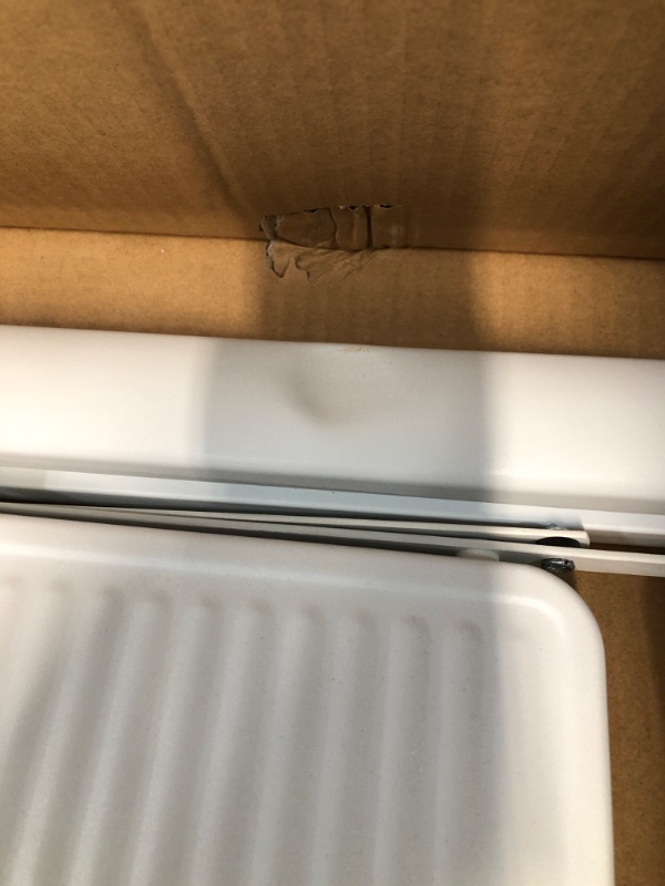 Photo 1 of JOISCOPE 4 Step Ladder,Lightweight Folding Step Stool with Anti-Slip Pedal,600 lbs Portable Sturdy Steel Ladder for Adults,Multi Purpose Folding Ladder for Home Kitchen Office,Space Saving, White A-white 4 Steps