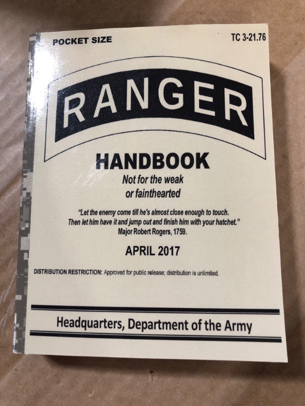 Photo 1 of  Ranger Handbook: Training Circular TC 3-21.76 