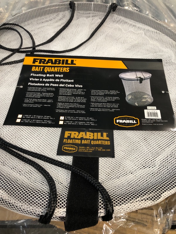 Photo 2 of *USED* PARTS ONLY* Frabill Floating Bait Quarters | Floatable Live Bait Storage | Available in 20-Gallon & 65 Gallon Capacity 65-gallon Capacity