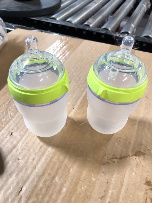 Photo 1 of Comotomo Natural Feel 8 Ounce Baby Bottle 2 Pack - Green