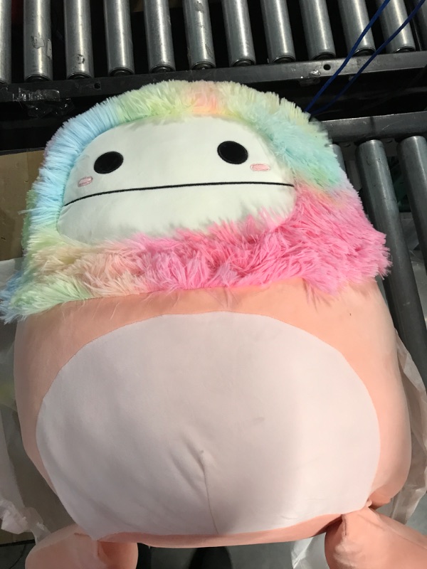 Photo 2 of Squishmallows 20-Inch Diane Peach Bigfoot with Rainbow Hair - Jumbo Ultrasoft Official Kelly Toy Plush