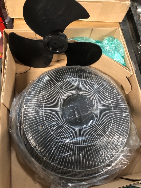 Photo 2 of (USED)Lasko S16612 Oscillating 16? Adjustable Pedestal Stand Fan with Timer, Remote, Black 