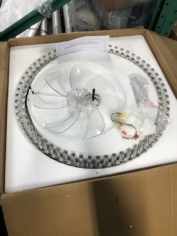 Photo 3 of **GIMBAL IS BENT, FOR PARTS OR REPAIR** JINYUDA 20''ceiling fan with light,low profile ceiling fan with light,360° three-dimensional surround air supply